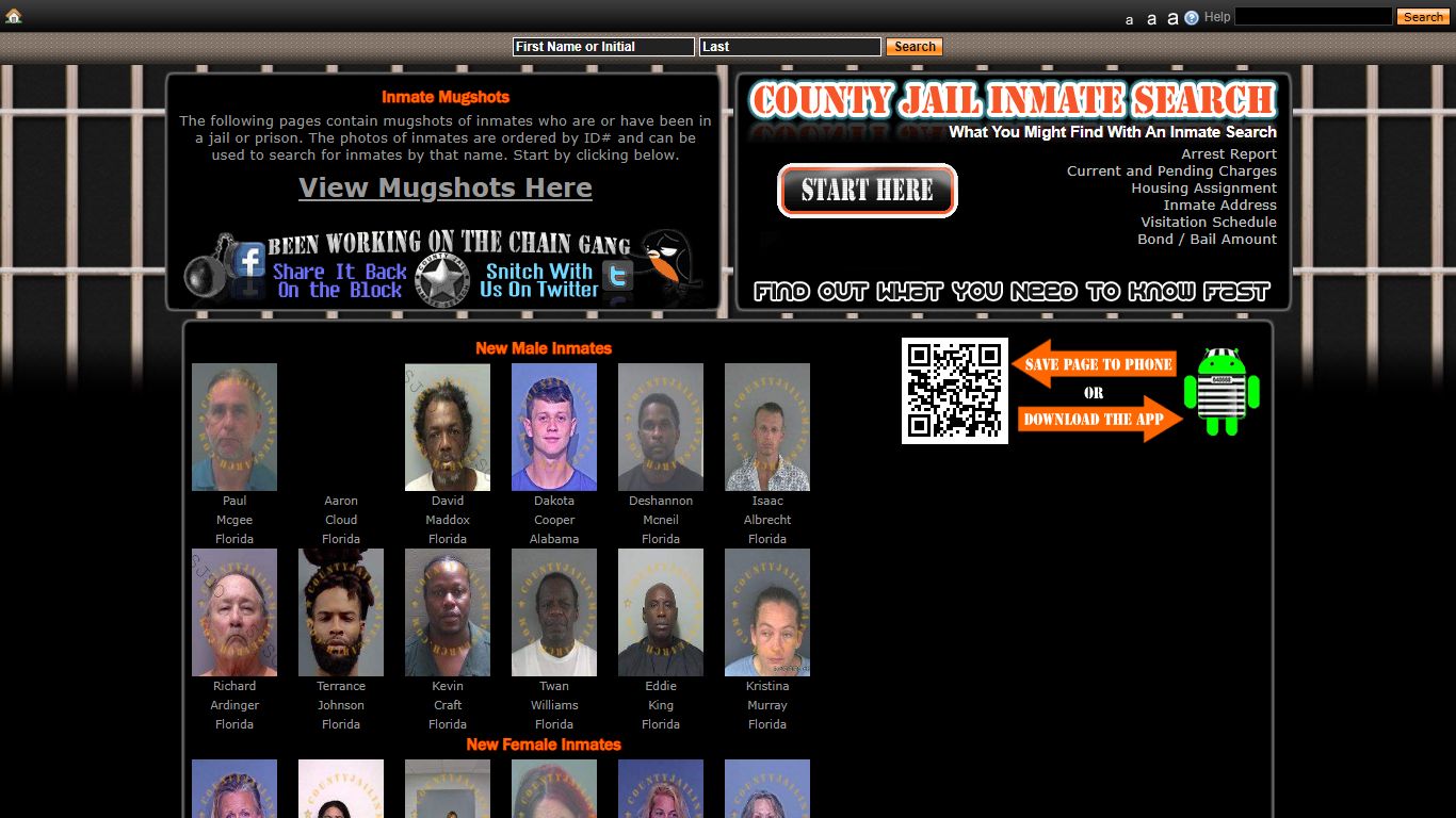 Recent Arrest Mugshots And Inmate Search